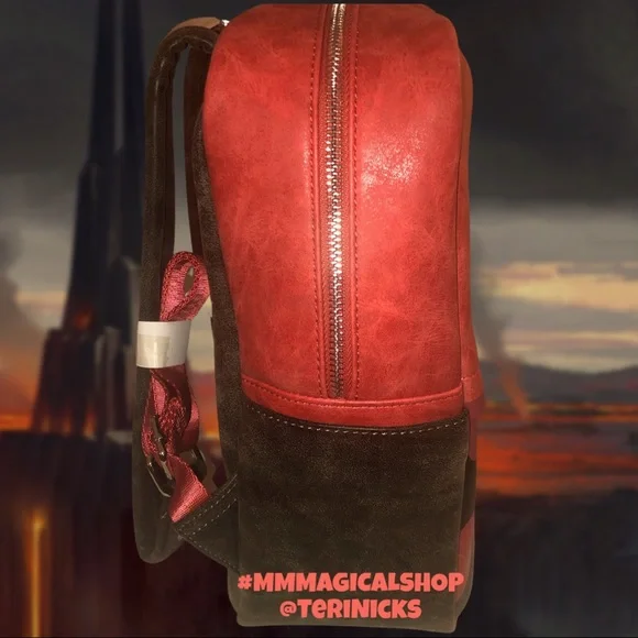 Loungefly Star Wars Mustafar Square Mini Backpack – Official Licensed Faux Leather Bag With Embroidered Design